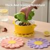Daisy Flower Shape Cup Coaster Silicone Slip Insulation Pad Cup Mat Hot Drink Holder Mug Stand Home Table Decorations Kitchen Accessory