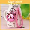 Creative Woven Rope Keychain With Metal Ring And Bell Design For Couples And Men Women