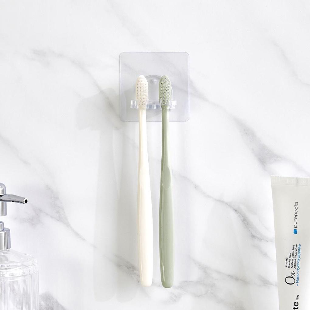 2-hole adhesive pad toothbrush holder_CL1625004
