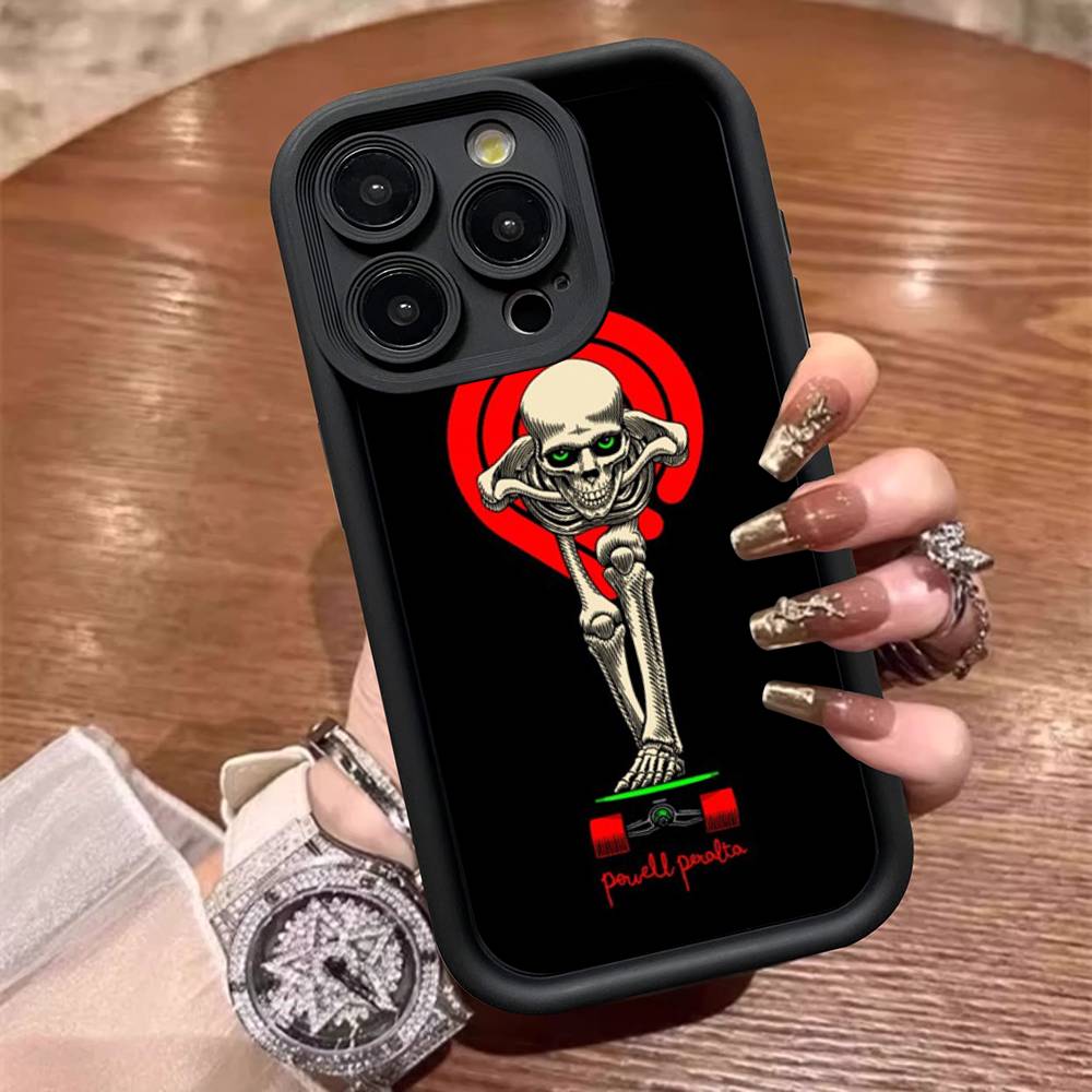 Brand P-Powell P-Peralta Fashion Phone Case For IPhone 11 12 13 16 15 17 14 Pro Max Soft Funda Silicone Cover