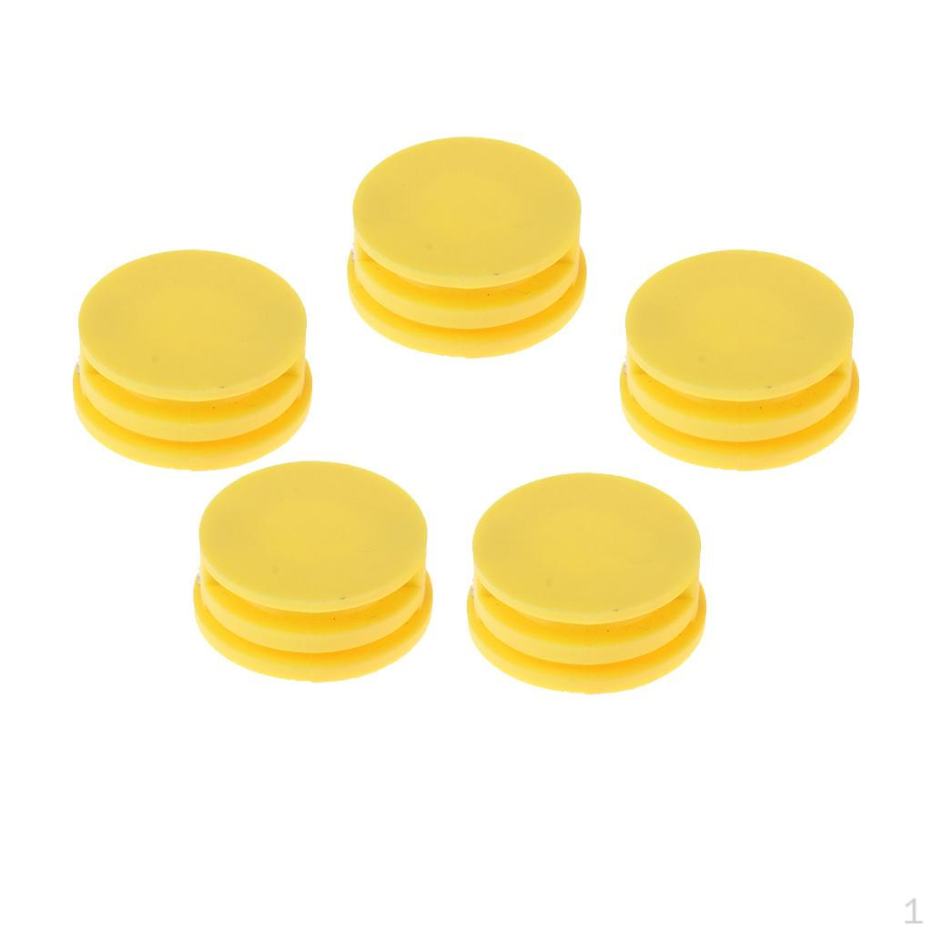 5 x Durable Surfboard Leash Plug Surfing Accessories, Yellow