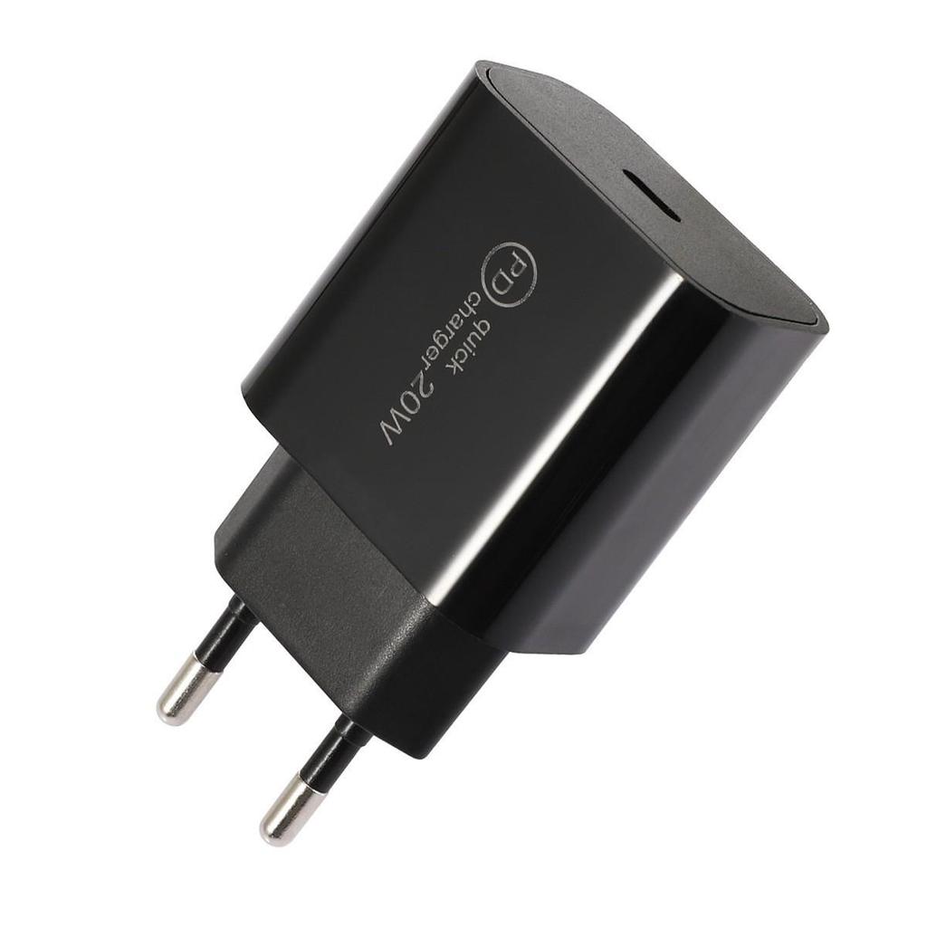 20W PD Fast Charger - Mobile Phone Adapter with EU, US, UK Specs, Supports Rapid Charging.