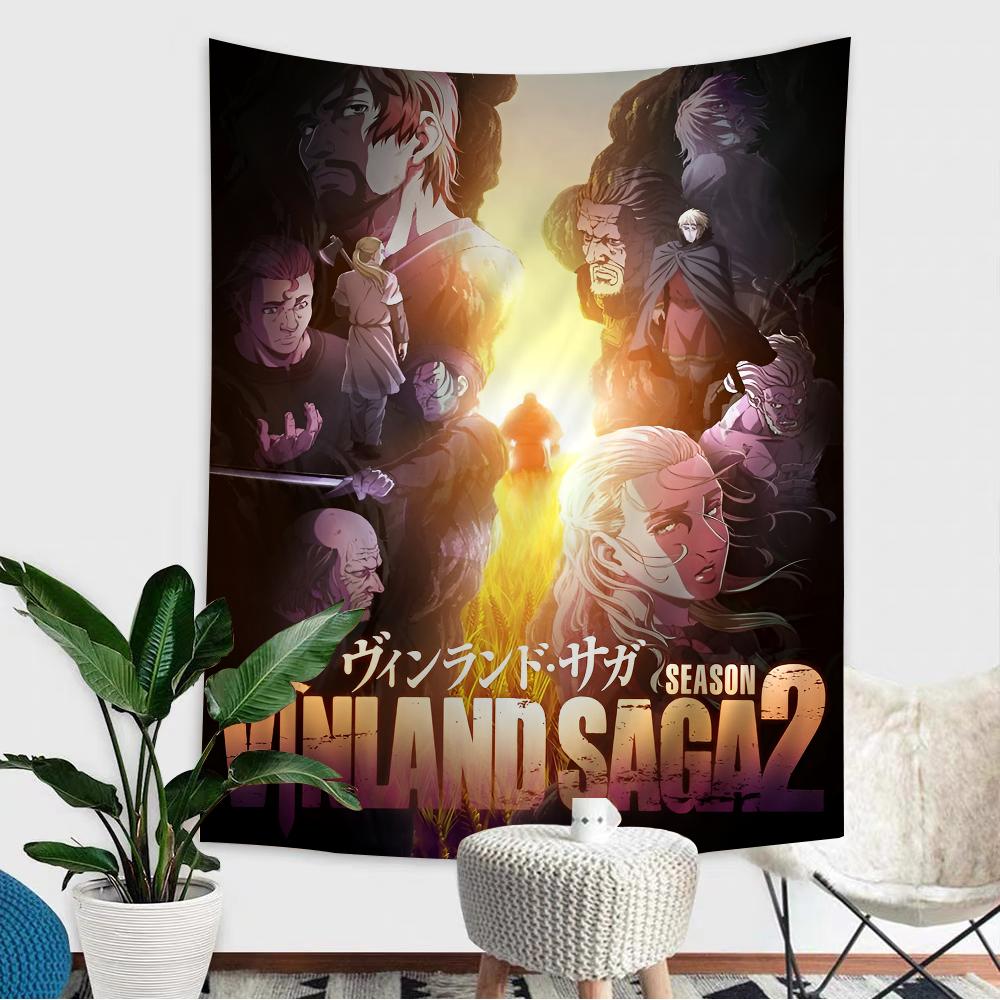 Vinland Saga Anime Tapestry Hanging Tarot Hippie Wall Rugs Dorm Wall Hanging Sheets