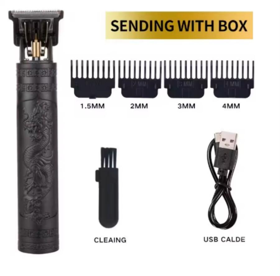 Beard trimmer set, USB rechargeable cordless electric hair clipper set, sharp blades, with 4 indicator combs.