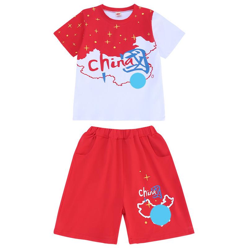 Chinese Style Cheerleading Costume for Boys & Girls - Summer Kindergarten Performance Outfit