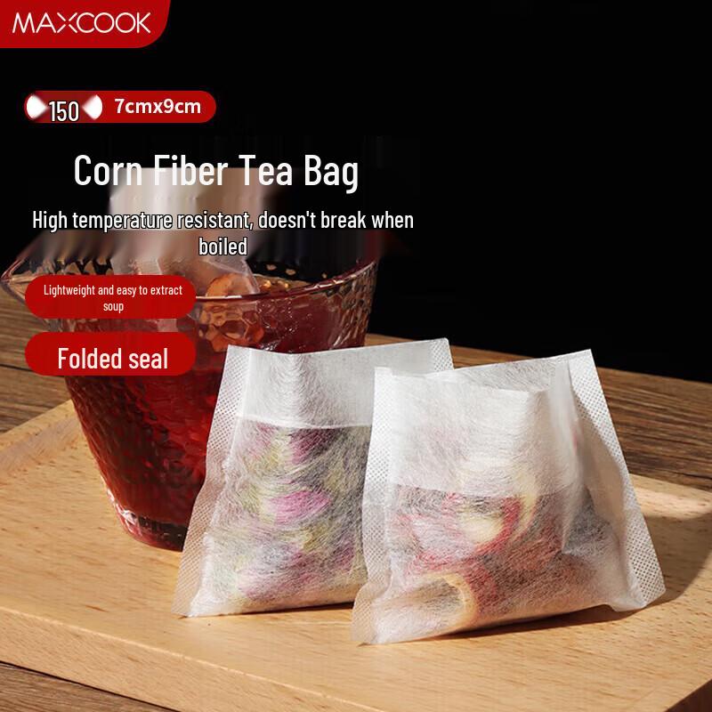 MAXCOOK Бумажные пакетики для чая из кукурузного волокна с откидной крышкой