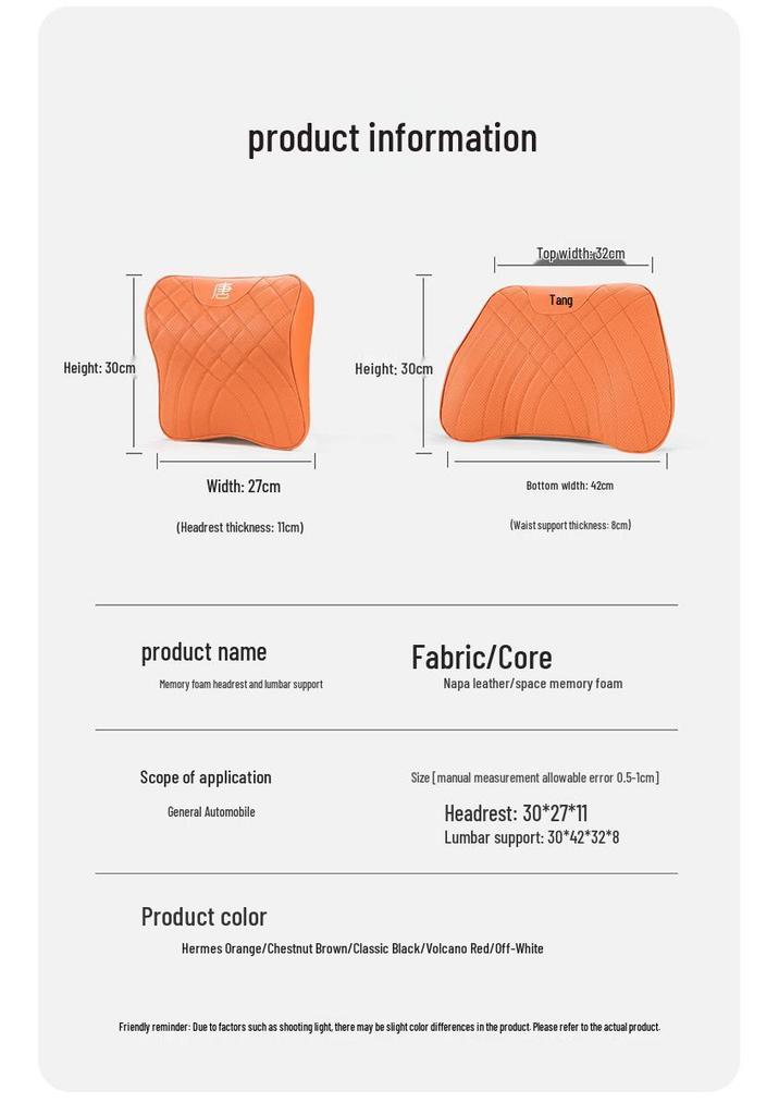 BYD Tang L Headrest & Lumbar Support Pillow for Neck Protection (DM/EV Models)