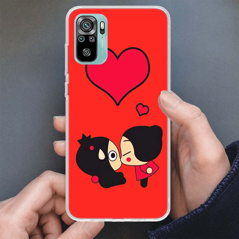 Cute Cartoon Pucca Garu Phone Case For Xiaomi Redmi Note 14 13 12S 12 10 10S 11 Pro Plus 11S 11E 11T 9 9S Soft Silicone Shell Re