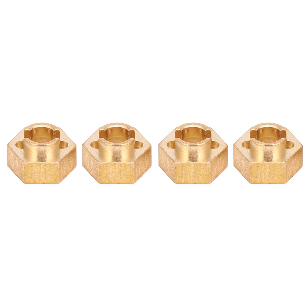 4Pcs 3MM Brass Wheel Hex Adapter Upgrage Parts for Axial SCX24 90081 1 24 RC Car