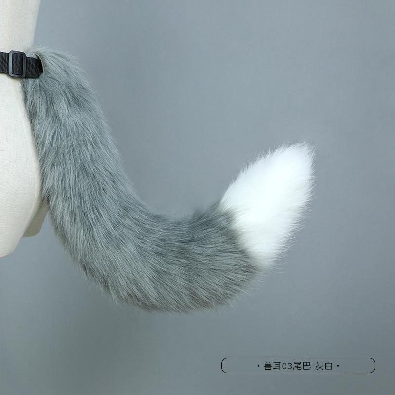 Handmade Simulation Beast Tail Cute Cosplay Dress Up Comic Show Fashion Accessories Handmade Plush Fox Tail