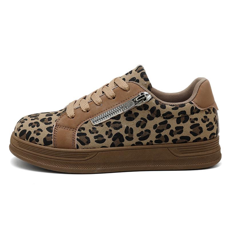 Brand Women Spot Casual Shoes Spring Summer Comfortable Non Slip Sneakers Fashion Lace-up Thcik Bottom Women Flats Shoes Zapatos