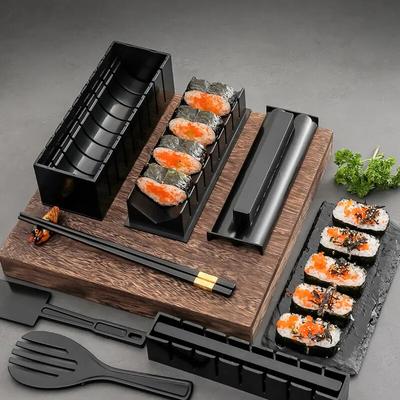 Juego de utensilios de cocina creativos de plástico para Sushi, molde bola arroz, utensilios de cocina DIY, herramienta para hornear, accesorios para horneado en casa, 10 Uds.