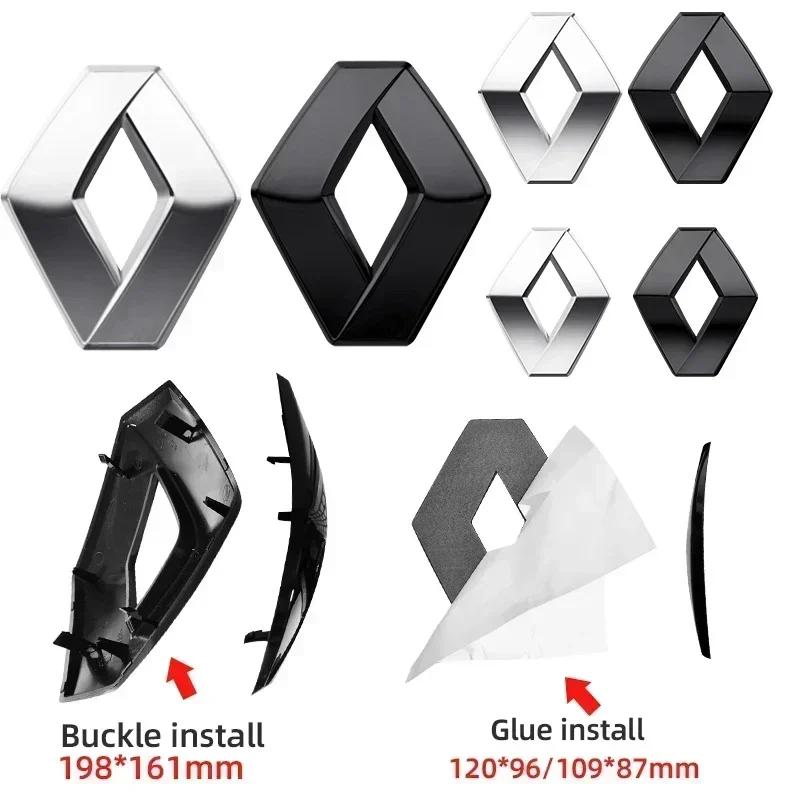 För Renault 2026 Nya Navkapslar 1st ABS Bilbaklucka Logotypdekaler Emblem Främre grill emblem För Renault Megane 2 3 Clio Scenic RS D