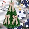 Soft Textured Beige Bow Christmas Ornaments For Stunning Holiday Tree Decor
