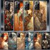 Exquisite Women's Loish Style Flowers Phone Case for Samsung A55 A35 A25 A15 A07 A05S A16 A17 A26 A36 A37 A56 A57 Galaxy Note 20