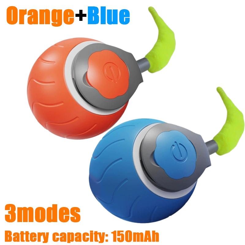 Interactive Cat Toys Ball Automatic Rolling Ball Faux Tail Rechargeable Smart Pet Electric Toy Dog Cat Training Imitate Mouse