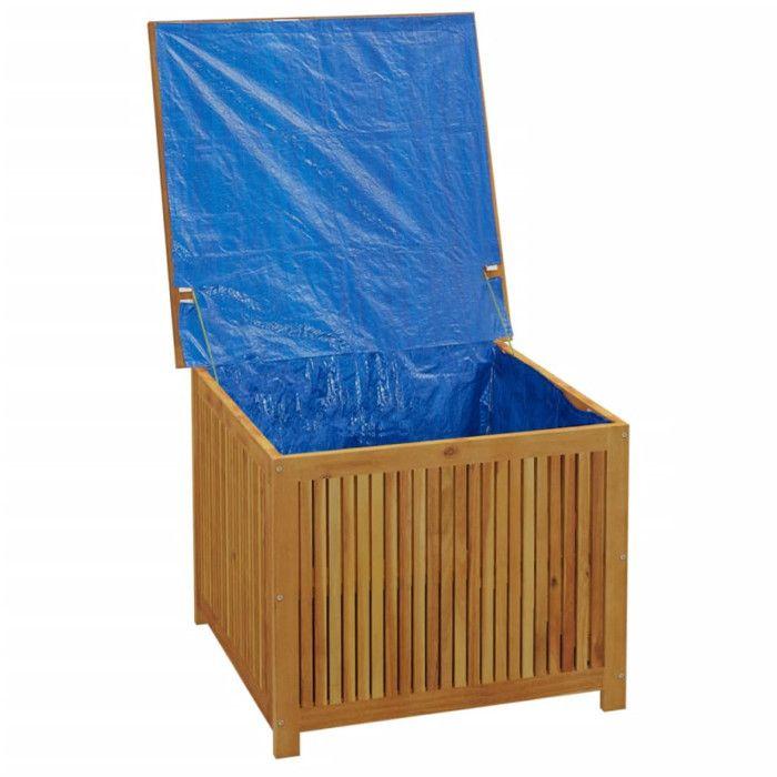 VidaXL Boîte de rangement de jardin 75x75x58 cm bois massif d'acacia 319706