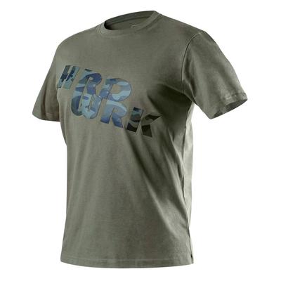 Oliv CAMO Arbeits-T-Shirt, Größe S