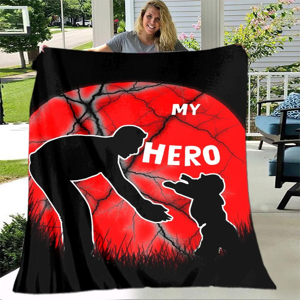 To My Father Dad Letter Gift Series Blanket,Soft Throw Blanket for Home Bedroom Bed Sofa Picnic Travel Office Cover Blanket Kids