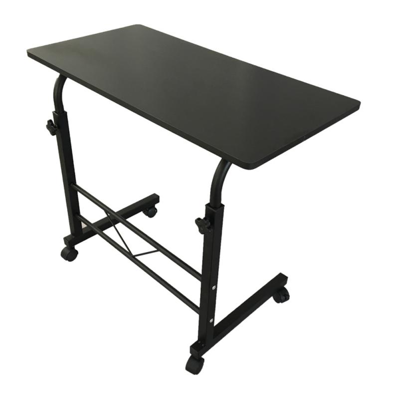 60cm Removable Side Table Height Adjustable Movable Portable Laptop Desk Stand For Bed Sofa Office