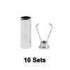 10 Sets Metal Rope Ends Stopper Button Cord End Lock Cap Hanging Bell Buckle DIY Bag Shoes Garment Lanyard Accessories