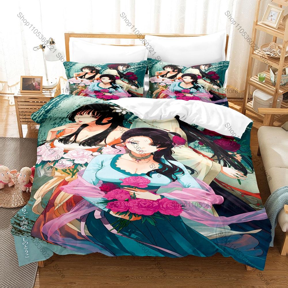 Fresco Il Diario dell'Apoticario Set Biancheria da Letto 3 Pezzi Maomao Jinshi Copripiumino in Microfibra 2 Federe Senza Imbottitura