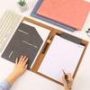 A4/A5 Writing Case With Closure Business Folder Multifunctional Leather Clip Board Conference Folder For Office