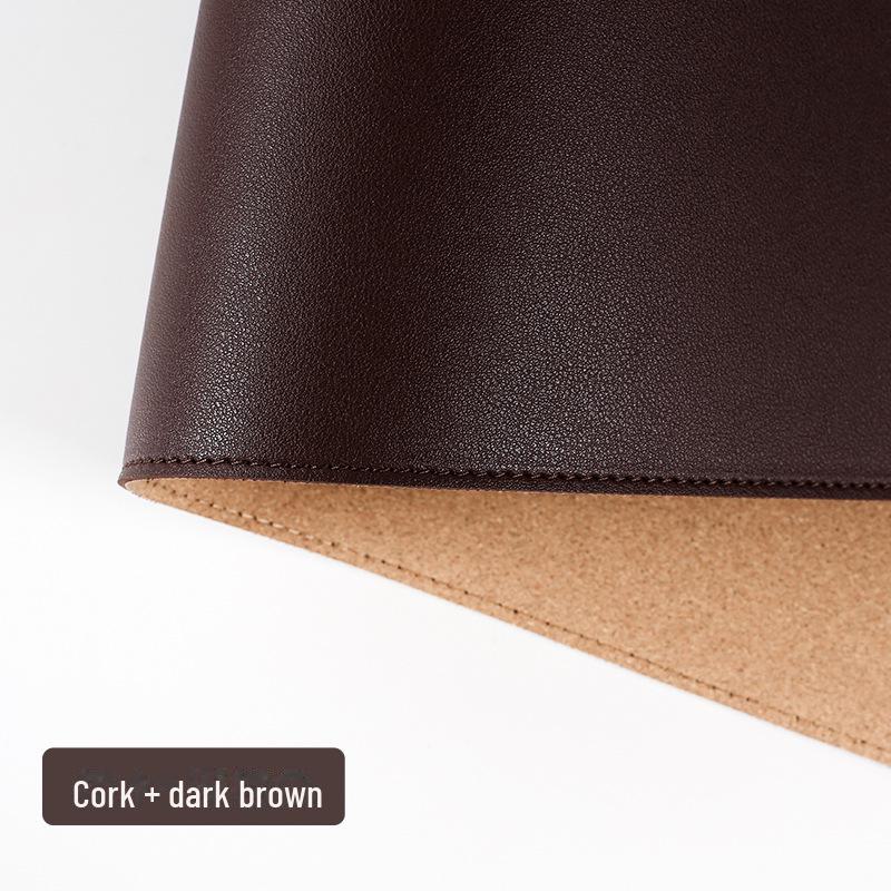 Non-Slip PU Leather Table and Bar Mats with Cork Coasters