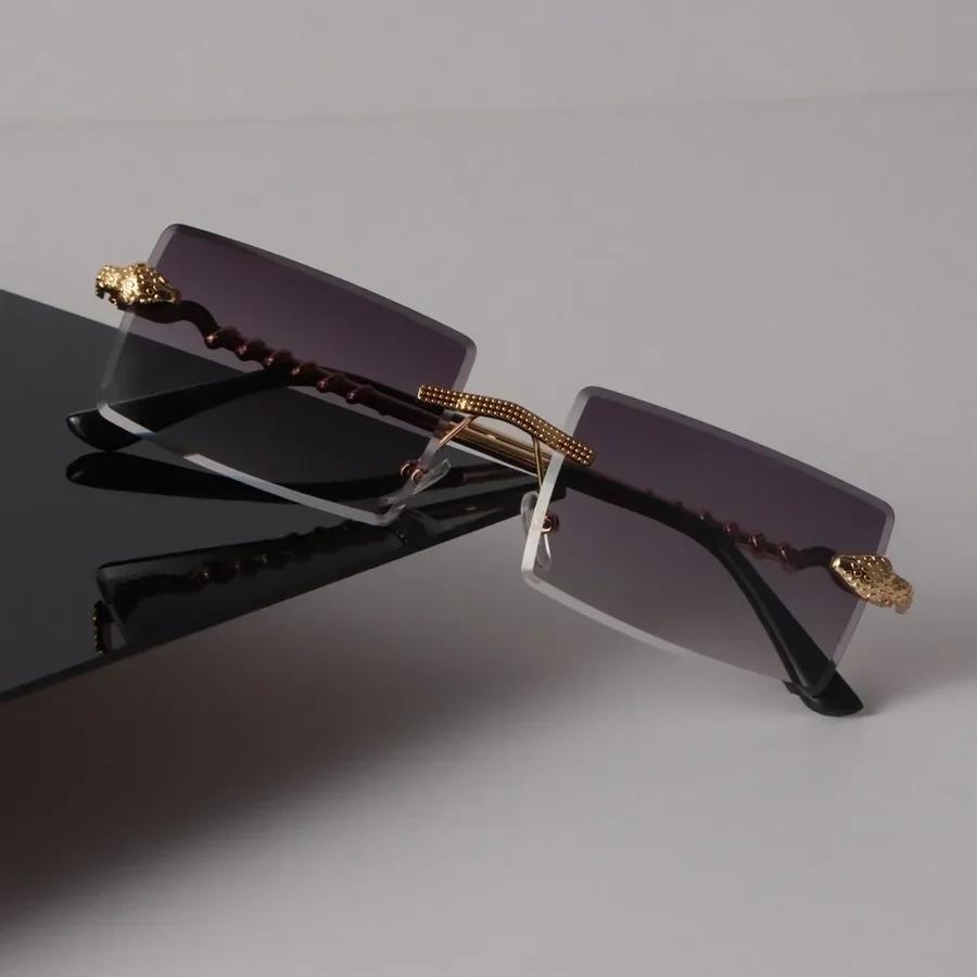 Luxury Square Sunglasses Women Men Cool Brand Designer Mirror Sun Glasses Female Male Rimless