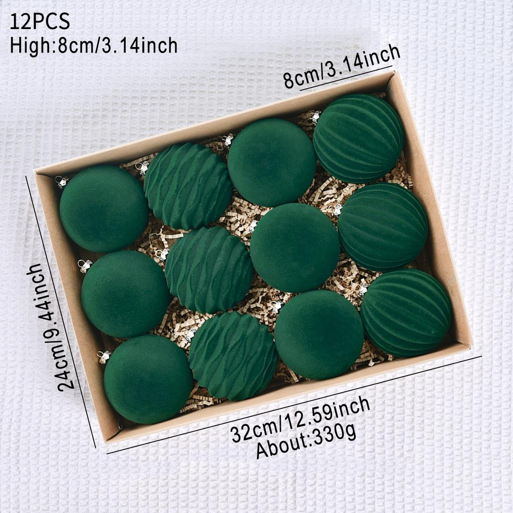 Flocked Ball Ornaments Burgundy Christmas Ornaments Christmas Holiday Luxurious Holiday Decor For Centerpieces