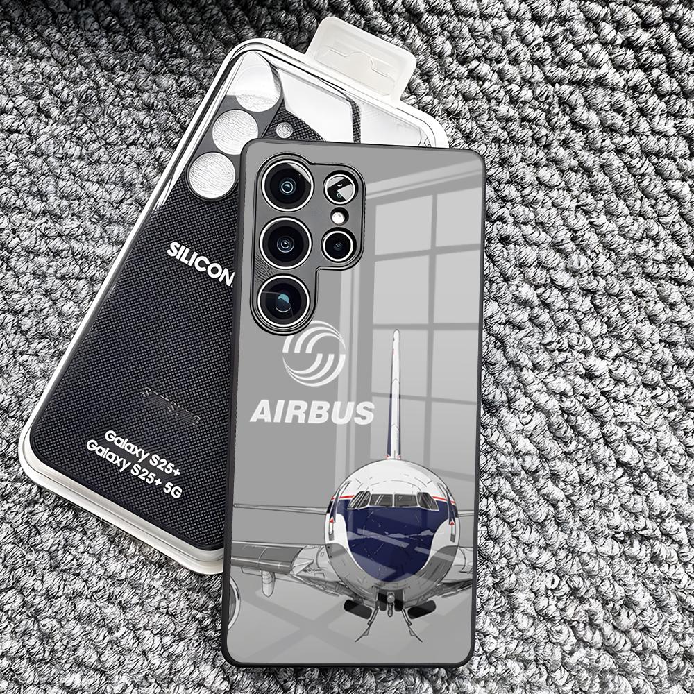 

Airbus Logo Phone Case For Samsung S26 Ultra S25 Edge Ultra S23 S22 S21 S20 Ultra Plus S24 Fe A25 Glass Cover Samsung S25Edge
