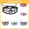 Stylish Kimetsu No Yaiba Leather Bracelet With Inosuke Charm Mixed Materials