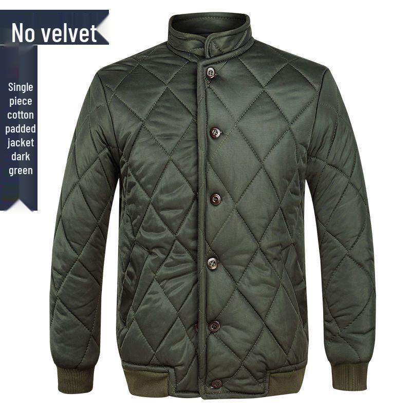 Men s Winter Thickened Velvet Work Jacket, Middle-Aged Elastic Cotton Coat for Outdoor Cold Protection. 175 (Weight 100-120 lbs)