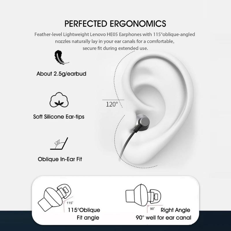 High Quality HE05 Neckband Wireless Headphones Bluetooth 5.0 Dual Stereo Bass HiFi Music with Mic Ipx5 Waterproof Headset