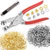Heavy Duty 12mm Iron Eyelet Grommets With Punch Pliers And Hole Maker For Leathercraft Fabric Projects 200pcs Two Color
