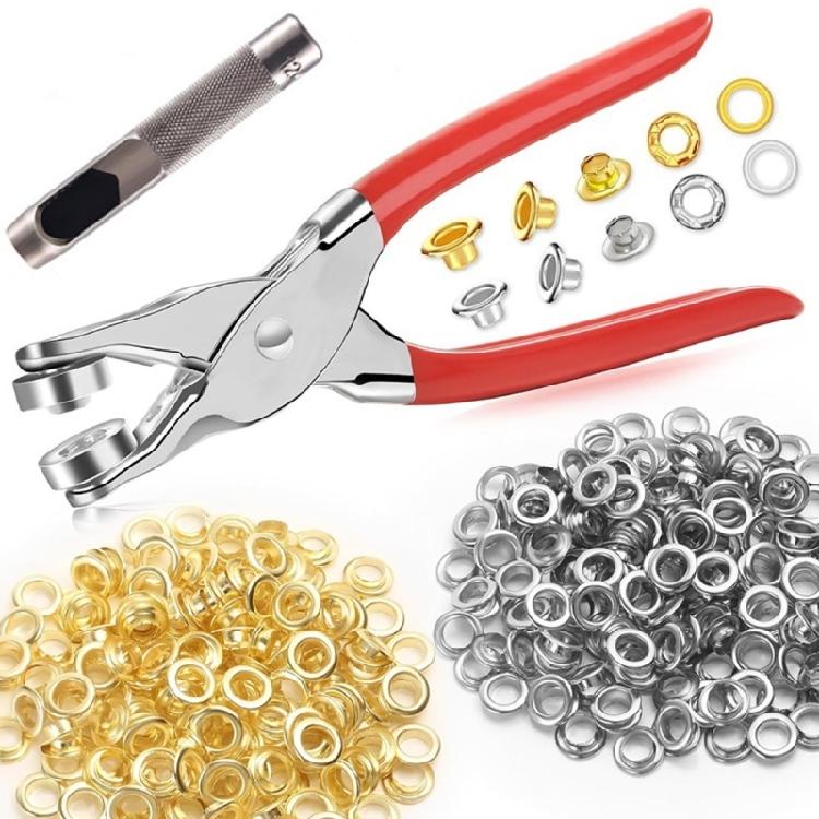 Heavy Duty 12mm Iron Eyelet Grommets With Punch Pliers And Hole Maker For Leathercraft Fabric Projects 200pcs Two Color