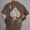 New Summer Men's Fashion T-shirt Personality Playing Cards Printed Men's T-shirt Top