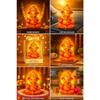 Lord Ganesha Murti for Home & Office Decor | Orange Ganpati Bappa Idol with Modak | Resin Ganesh Ji Statue for Car Dashboard