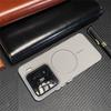 Ultra thin Carbon Fibre Pattern Metal Lens Frame Case for Xiaomi Mi 15 Pro Mi 14 Magnetic Wireless Charging Hard PC Slim Cover
