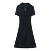 Plus Size Summer Women's Casual Irregular Polo Dress - Mid-Length Slimming Style