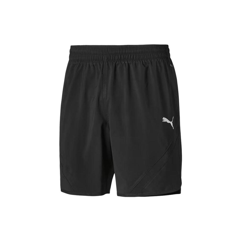Puma Last Lap Solid Comfortable Straight Leg Mid Rise Casual Shorts Men Shorts Black 518415-01