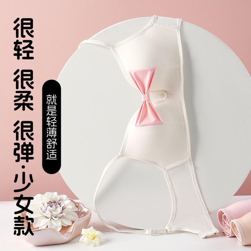 [Butterfly Flower] Summer Underwear Simple Anti-sagging Small Breasts Gather Underwear Adjustment Sexy Bra