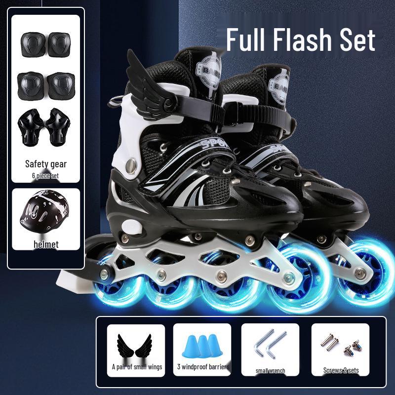 Kids' Inline & Ice Skates Set for Ages 3-15 - Beginner Rollerblades for Boys & Girls