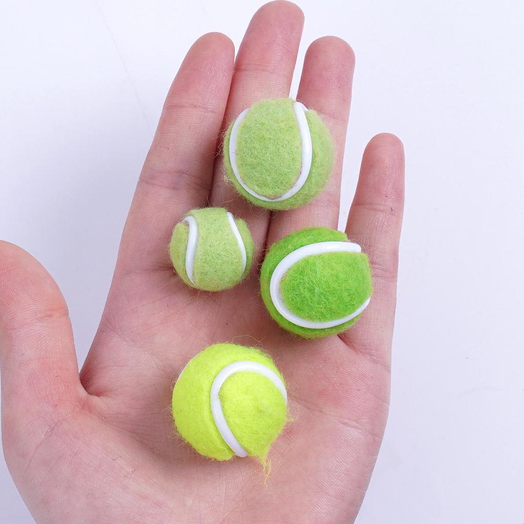 Mini Plush Tennis Ball Keychain - Creative DIY Sports Bag Pendant and Photography Prop