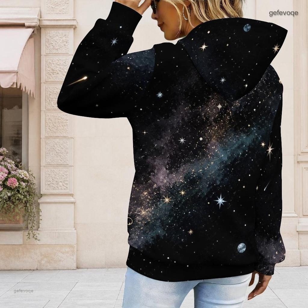 Ladies Plus Size Drawstring Hooded Sweatshirt Long Sleeve Loose Casual Leisure Outerwear For Daily Outfits