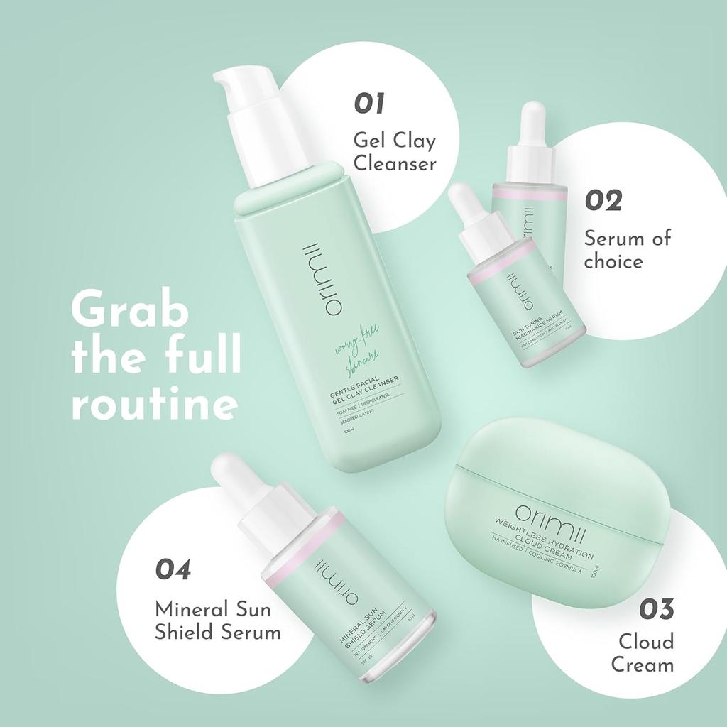 Orimii Weightless Hydration Cloud Cream 100ml Pack of 1 | Fast-Absorbing Moisturizer for Deep Skin Hydration & Soothing Care