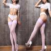 12D Sexy Oil Shiny Women's Wide Rib Top Cuff Stockings High Above Knee Socks Nylon Cute Color Long Socks Stocking Plus Size