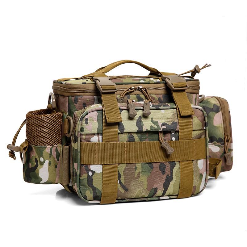 Multi-Functional Outdoor Fishing Waist Pack Waterproof Nylon Tackle Bag Lure Hiking Camping Cycling