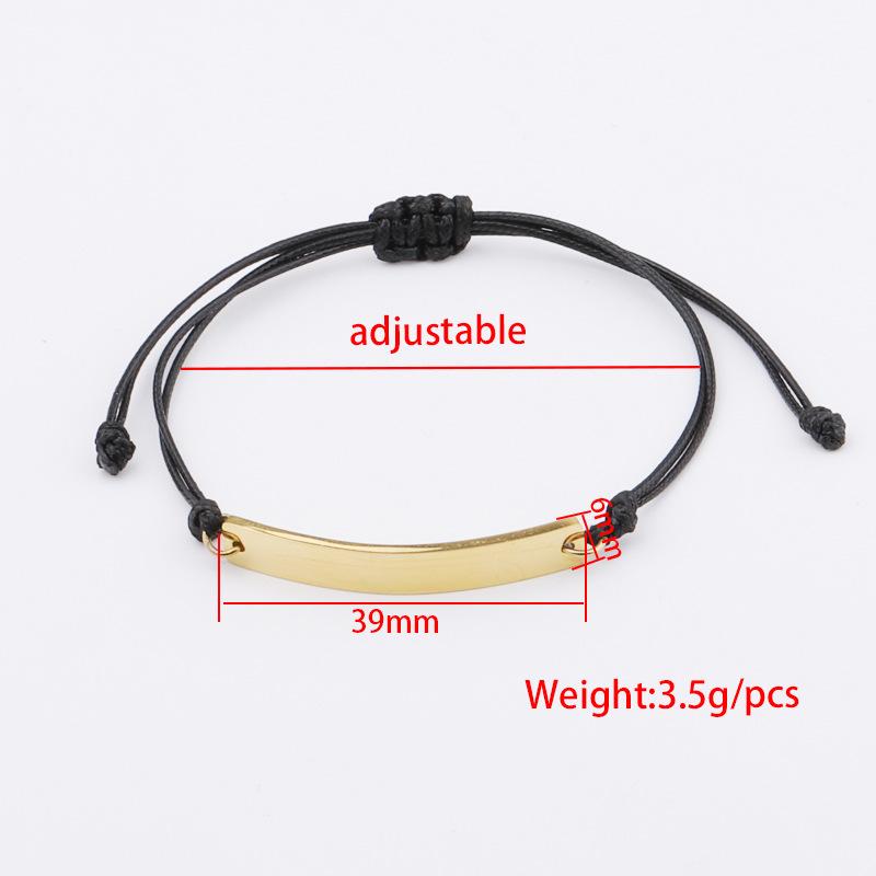10Pcs/Lot Curved Strip Charm Bracelets Mirror Polish Stainless Steel Adjustable Bracelets For Women's Christmas Jewelry