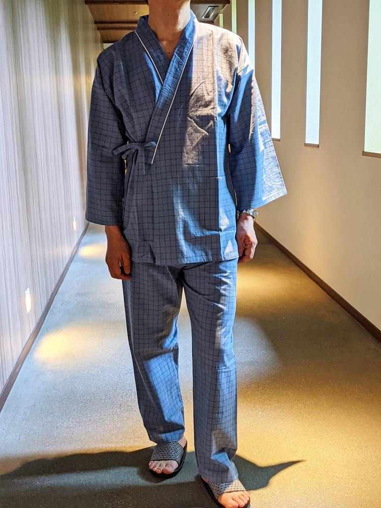 MY Cotton Samue 3 Hospital Nightwear [KISS LIFE] Men's 100% Open-front Pajamas, Style, Colors, Pajamas, Men's Roomwear, (Charcoal Gray, LL)